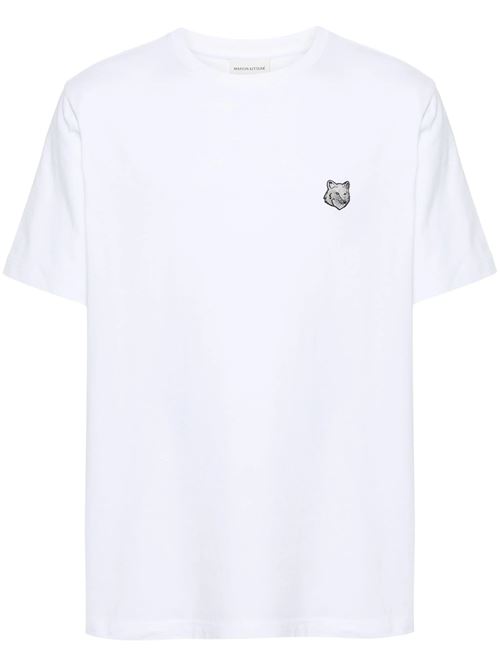 Bold fox head partch comfort tee shirt MAISON KITSUNE | MM00108KJ0118P100